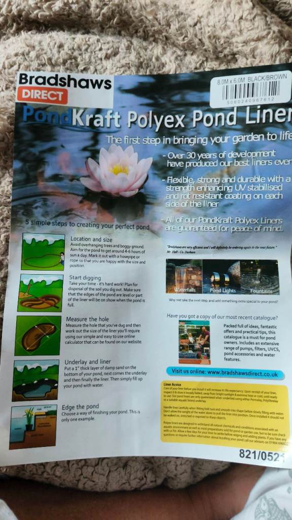 Bradshaws Direct Pond Kraft Polyex Pond Liner – New