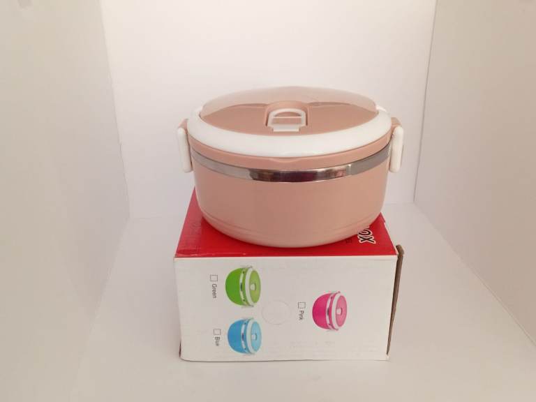 New 1 layer Pink Stainless Steel Lunch Box - Insulated