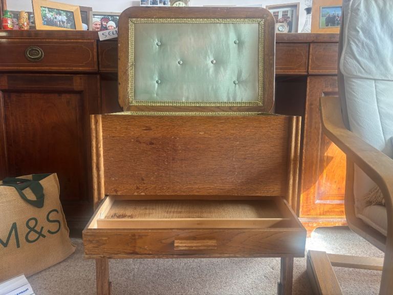 Wooden sewing trolley/coffee table