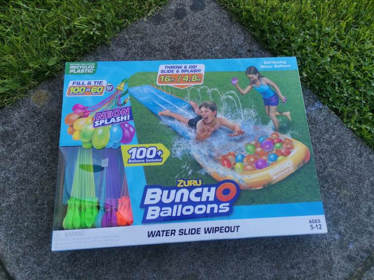 Zuro Bunch O Balloons Inflatable 16ft Water Slide Wipeout + 165 Water Balloons