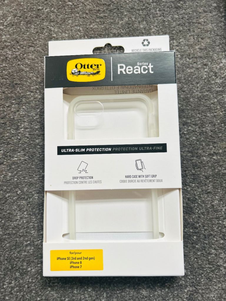 New OtterBox React Series Clear Case for iPhone SE/8/7