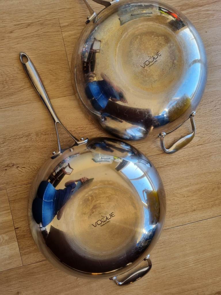 image for Vogue Tri Wall Wok Flat Base 35cm