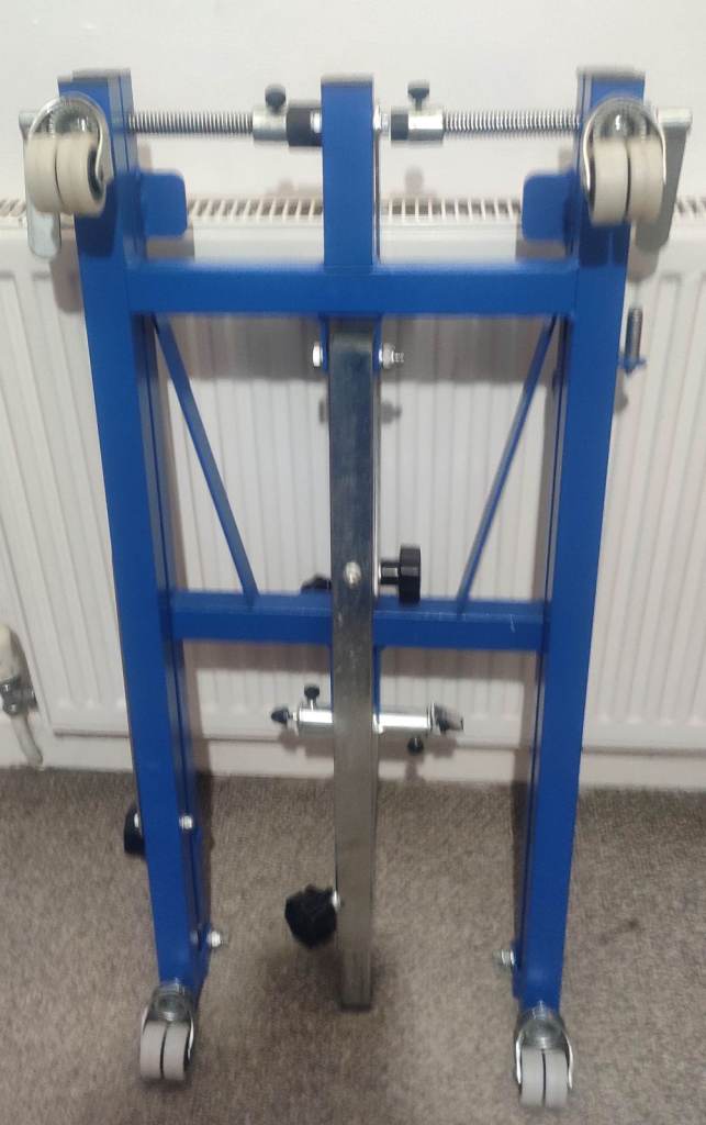 Folding bicycle repair stand with cover and  castor wheels