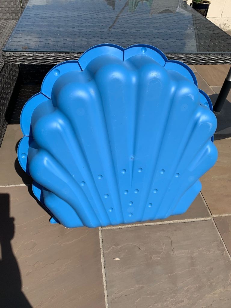 Blue Shell-Shaped Kids Sand Pit / Paddling Pool