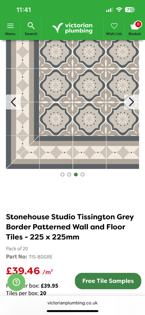 Stonehouse Studio Tiles (hall/kitchen/bathroom) RRP £460 In boxes