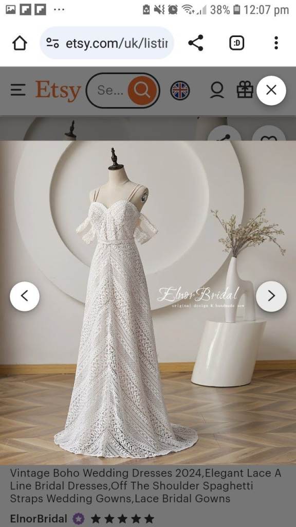 Wedding Dress Bohemian/Vintage