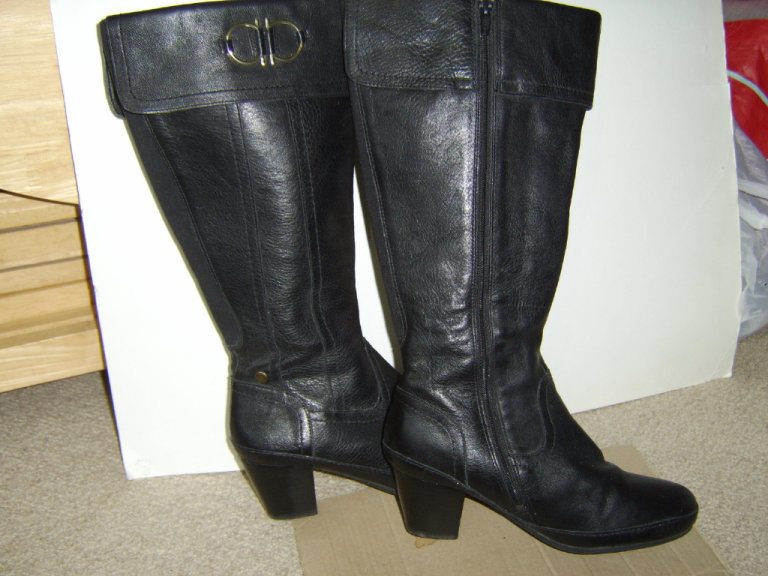 image for Leather Boots UK Size 6