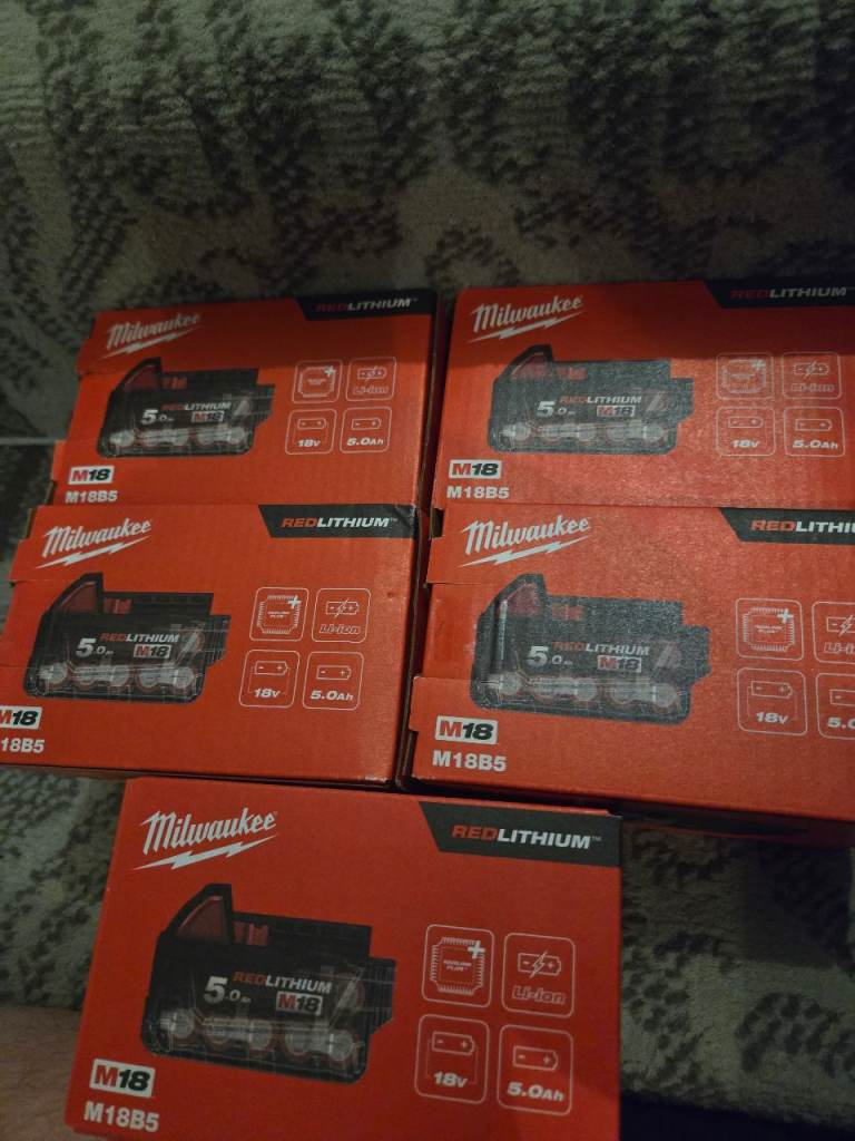 Milwaukee 5amp batteries
