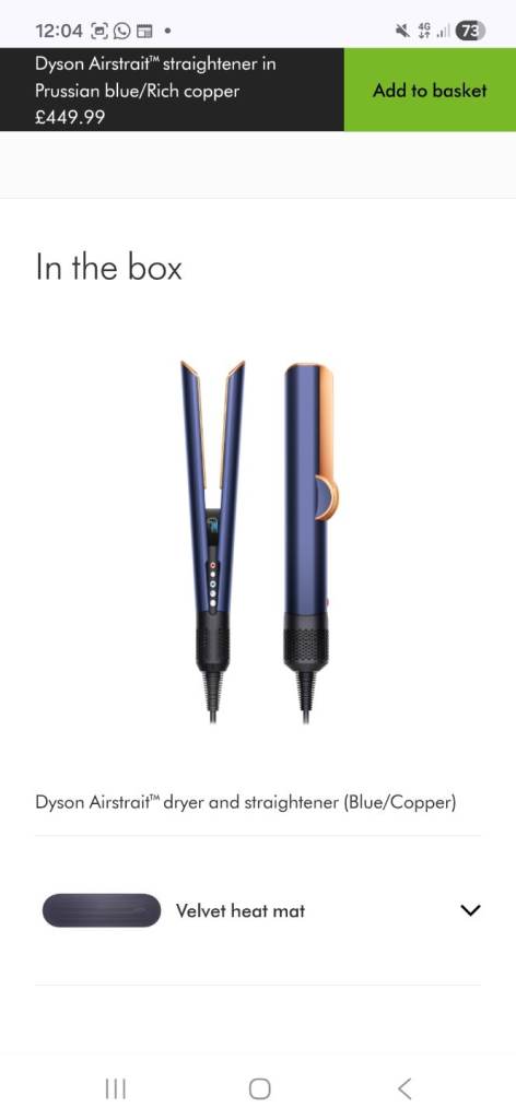 Barely used Dyson Airstraight