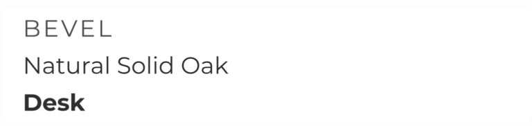 Oak Furniture Bevel Desk 