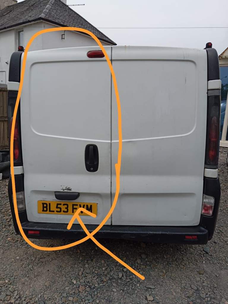 VAUXHALL VIVARO REAR DOOR 2001 - 2013 Also Works For Renault Trafic and Nissan Primastar