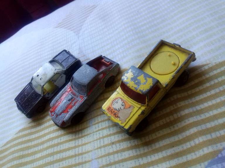 3 vintage very collectable 1970s metal toy cars 