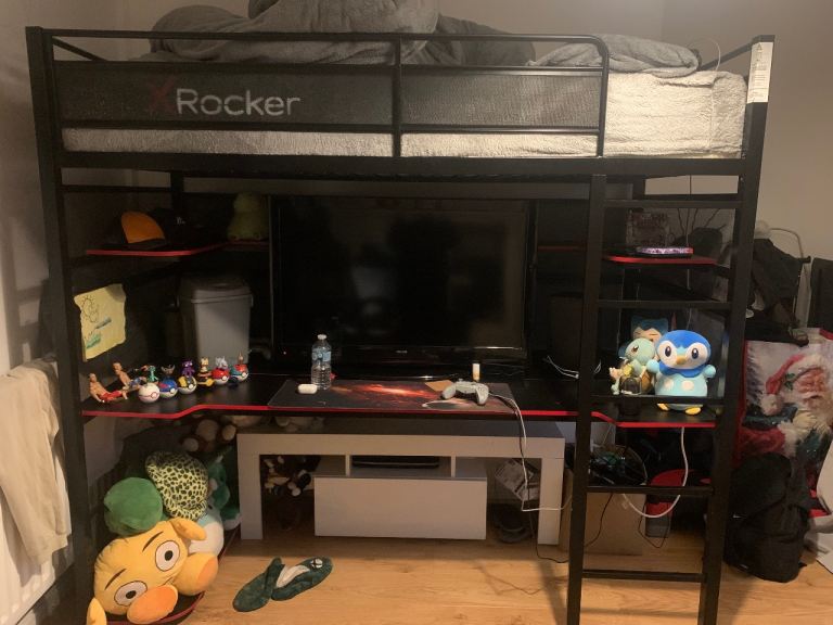 X Rocker High Sleeper Gaming Bed 