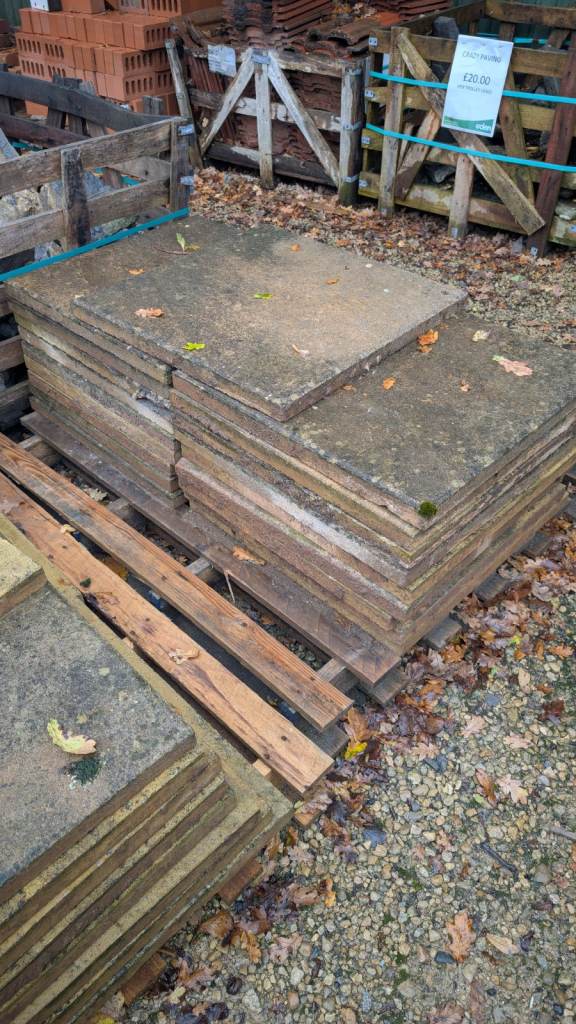 Reclaimed buff concrete paving