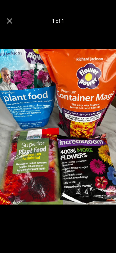 Selection of Plant Food & Flower Booster for Garden