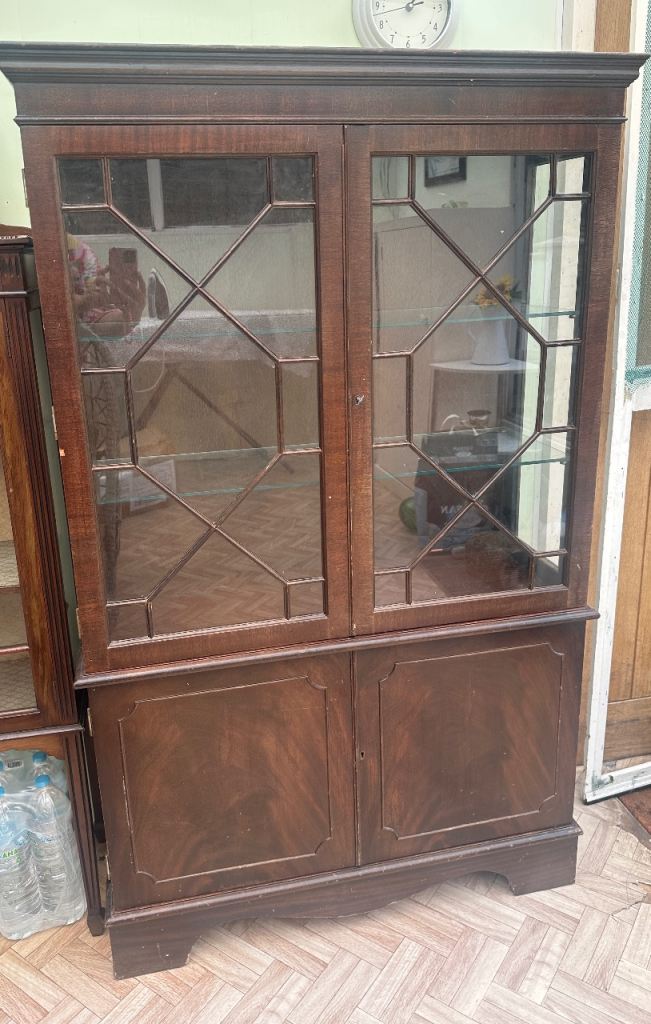 Vintage antique display cabinet 