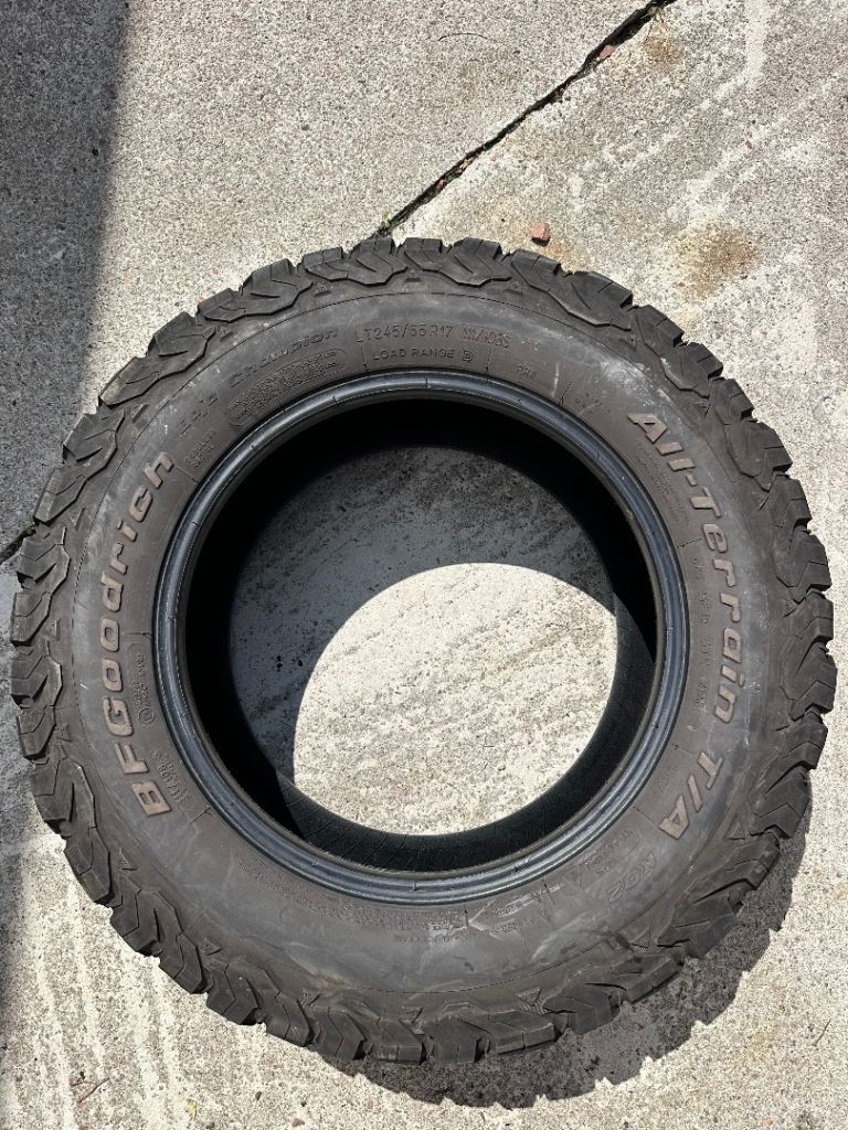 2 Goodrich bfg tyres LT 245 65 17dot 3123