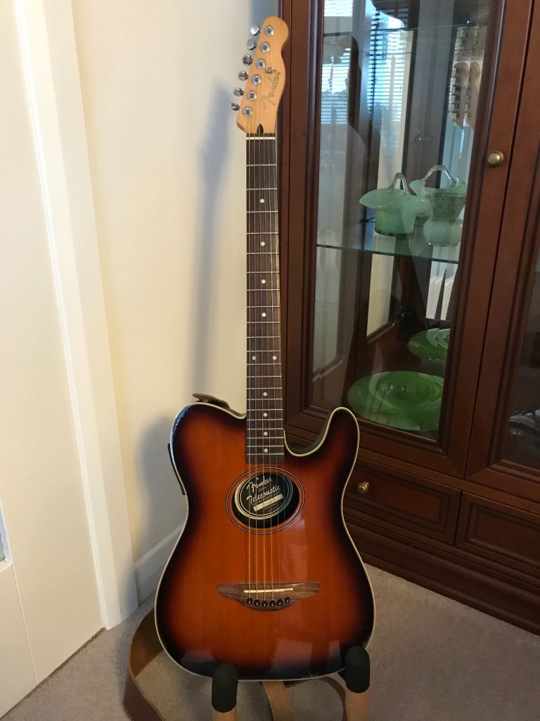 Fender Telecoustic Electro-Acoustic Guitar – Sunburst – Serial CD04088180