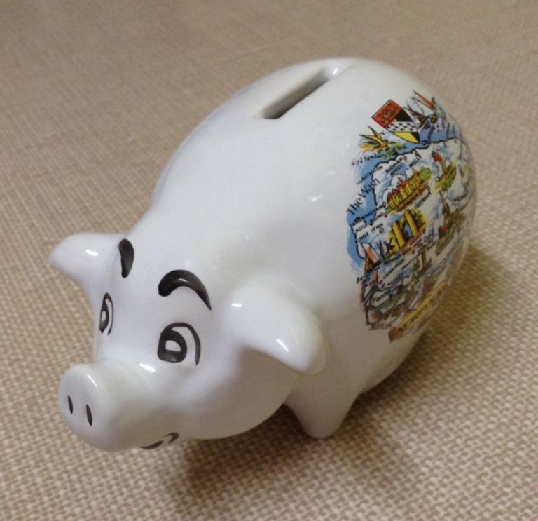Vintage NORFOLK Ceramic Piggy Bank