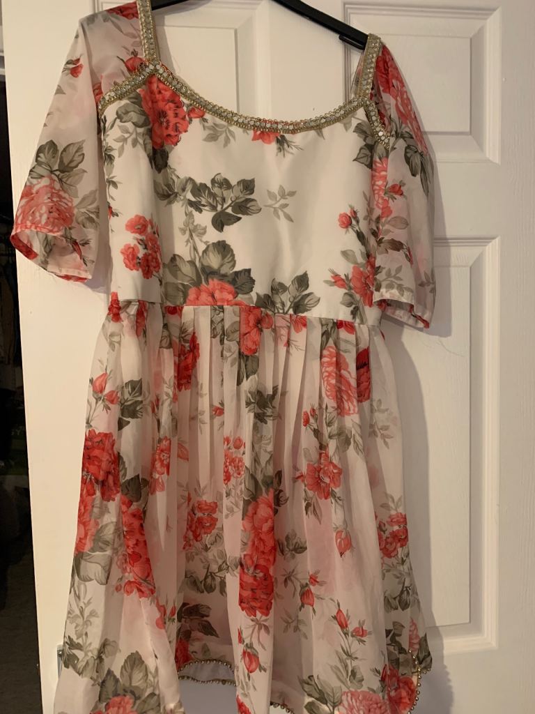 Brand new 3 piece Indian Sharaha suit Palazzo style Size 8 To 10 Uk, party, wedding