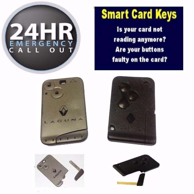 Renault Megane keycard Scenic Laguna Espace Key Programming Replacement  Auto locksmith 