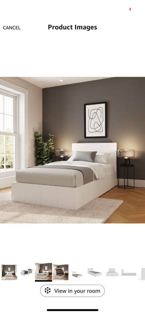 image for Brand new still in box single ottoman bed frame