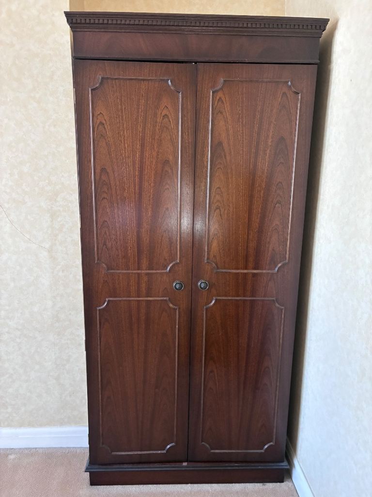 FREE - Wooden Wardrobe with Double Doors – Good Condition