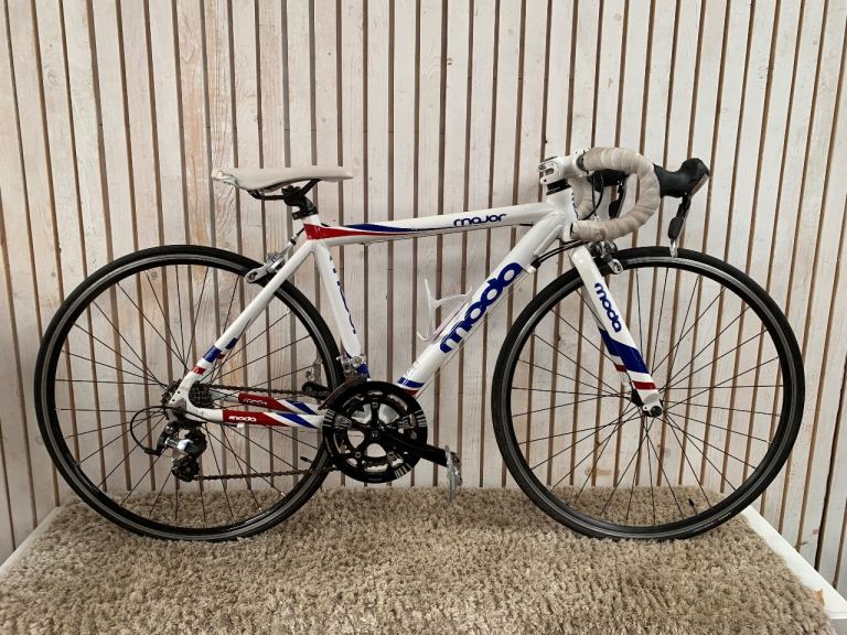 Kids Moda Major Drop Bar Road Bike – White/Red/Blue, Great Condition