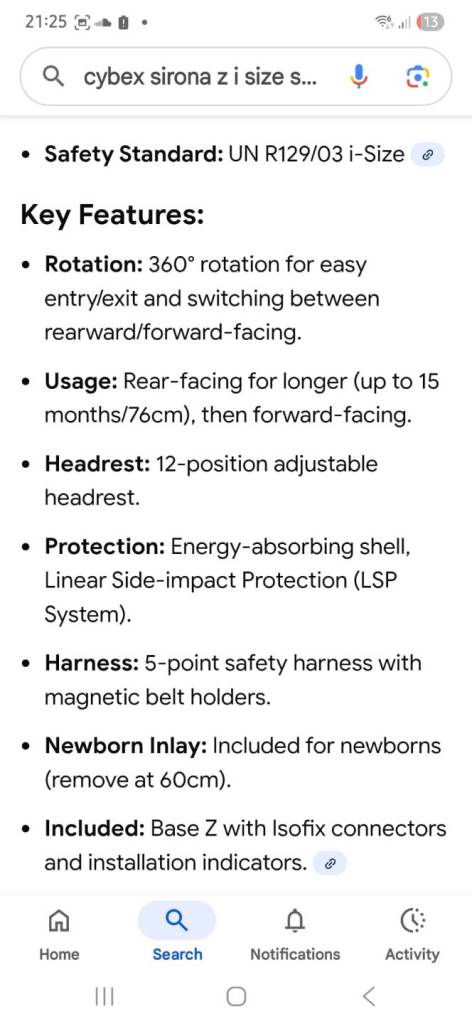 Cybex car seats and 360 isofix bases
