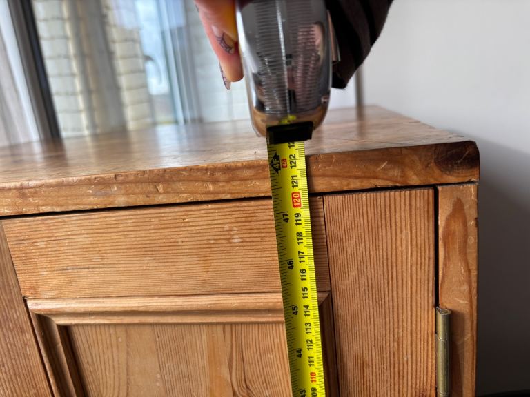 Vintage handmade solid pine cupboard