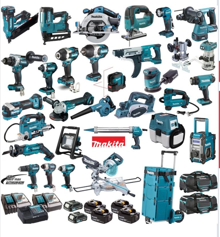 Makita Power Tool Bodies, Charger, and Batteries – Good Condition