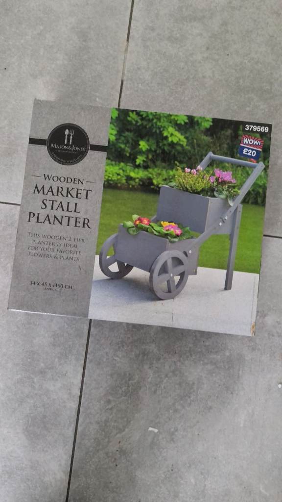 Wooden market stall planter 