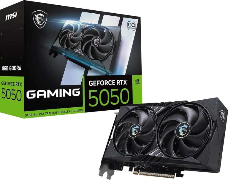 MSI GeForce RTX 5050 8G GAMING OC Graphics Card - RTX 5050 GPU, 8GB GDDR6