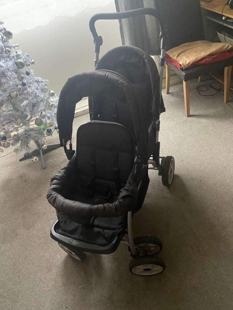 Foldable Double pushchair/pram