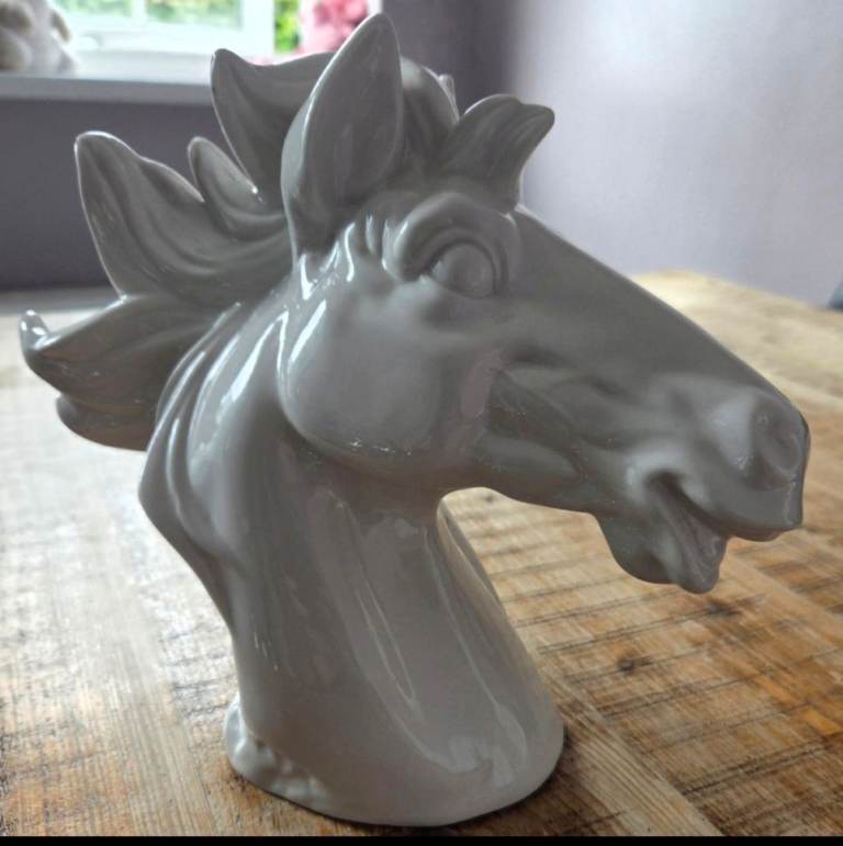 Medium Greek porcelain horses head 