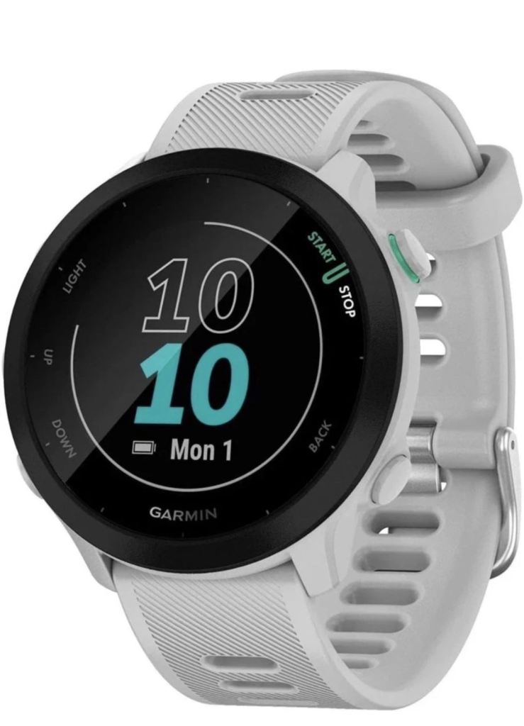 Garmin Forerunner 55 GPS Running Watch – White, Excellent Condition