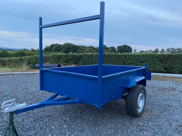 6 BY 4 ALL STEEL TRAILER WITH LADDER RACK IN GOOD CONDITION ON LEAF SPRINGS & GOOD TYRES 