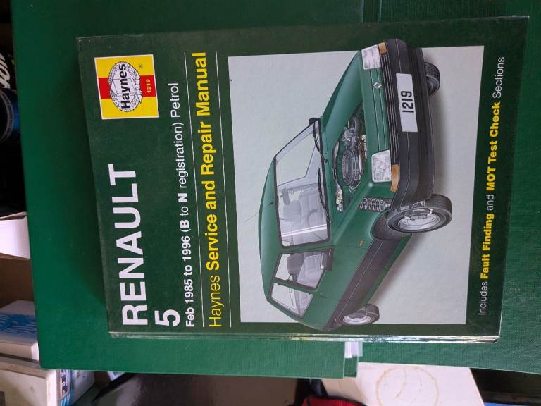 Haynes Renault 5 Service and Repair Manual – Good Condition