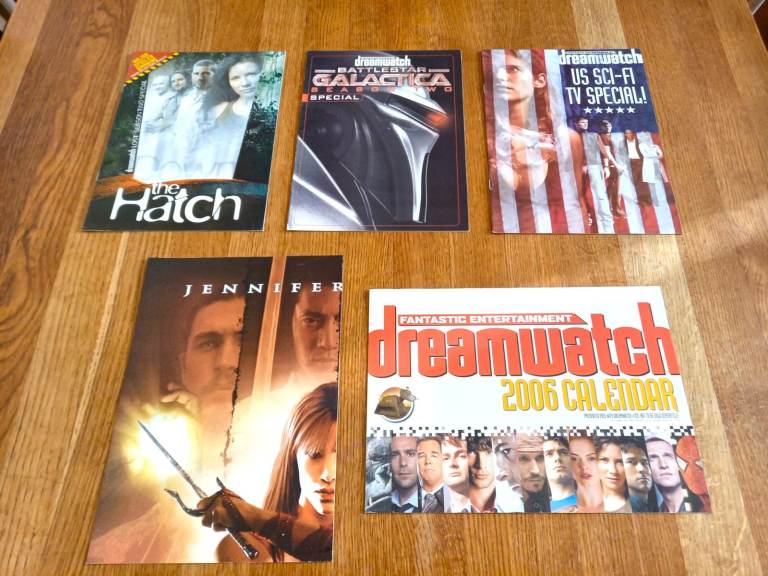 Dreamwatch magazine - 3 specials (Lost, BSG, US Sci-fi) 2006 calendar & Star Wars / Elektra poster