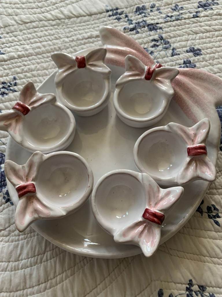 REAL ITALIAN BEAUTY - 3 CERAMIC PLATES WITH 6 ESCARGOTS DISHES EACH - REDUCED TO £80 UNTIL 20 JUNE -