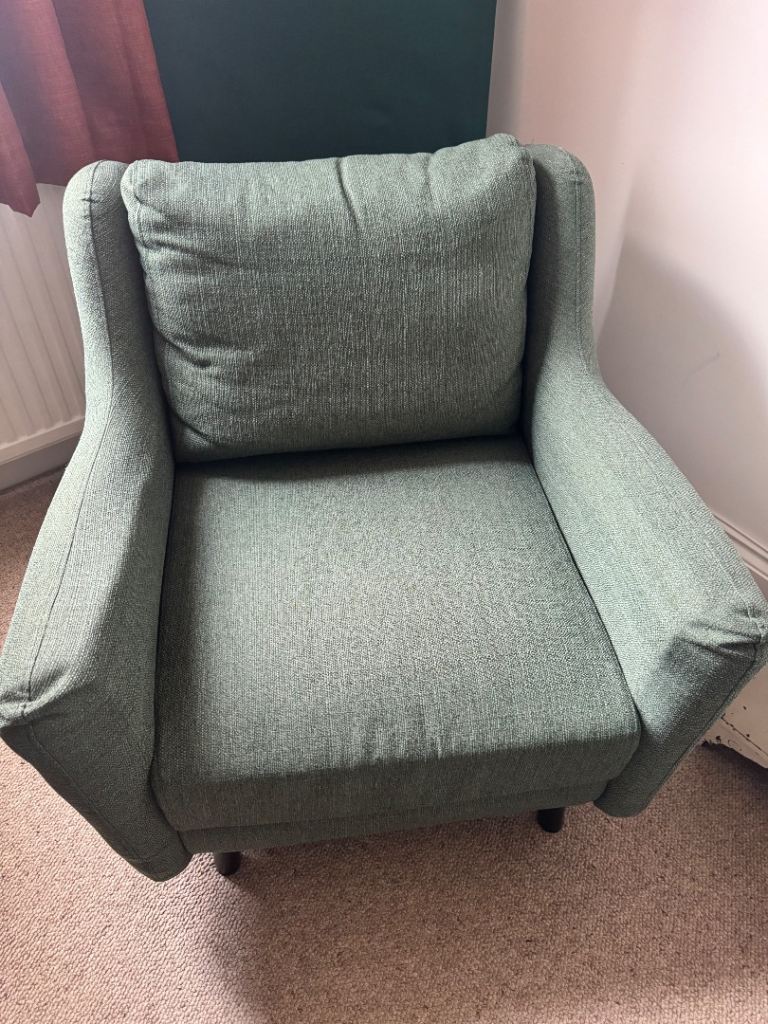 Green Armchair - Habitat - Great condition 