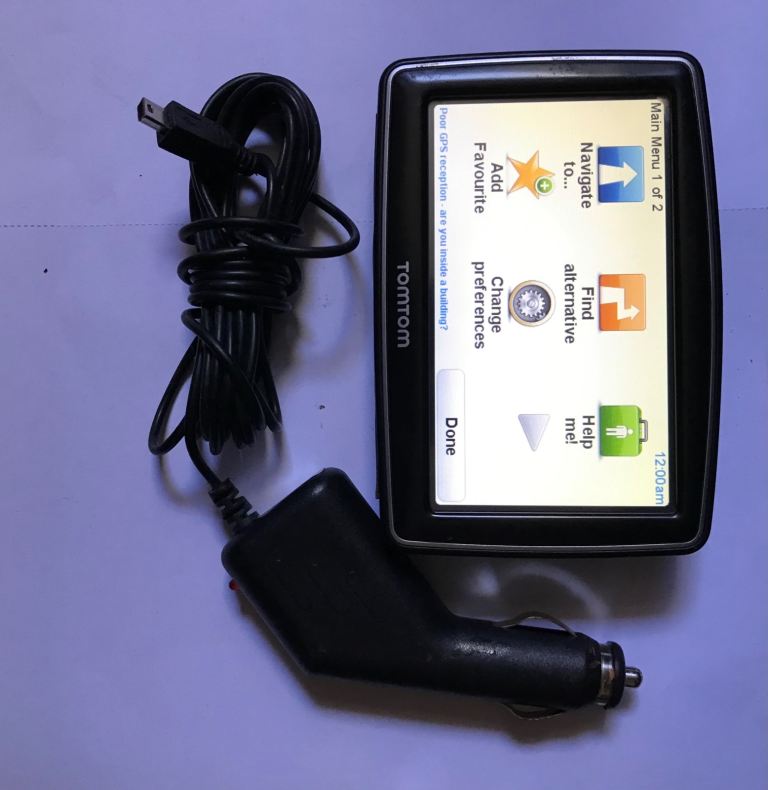 Tom Tom Car Sat Nav with Power Cable working order 