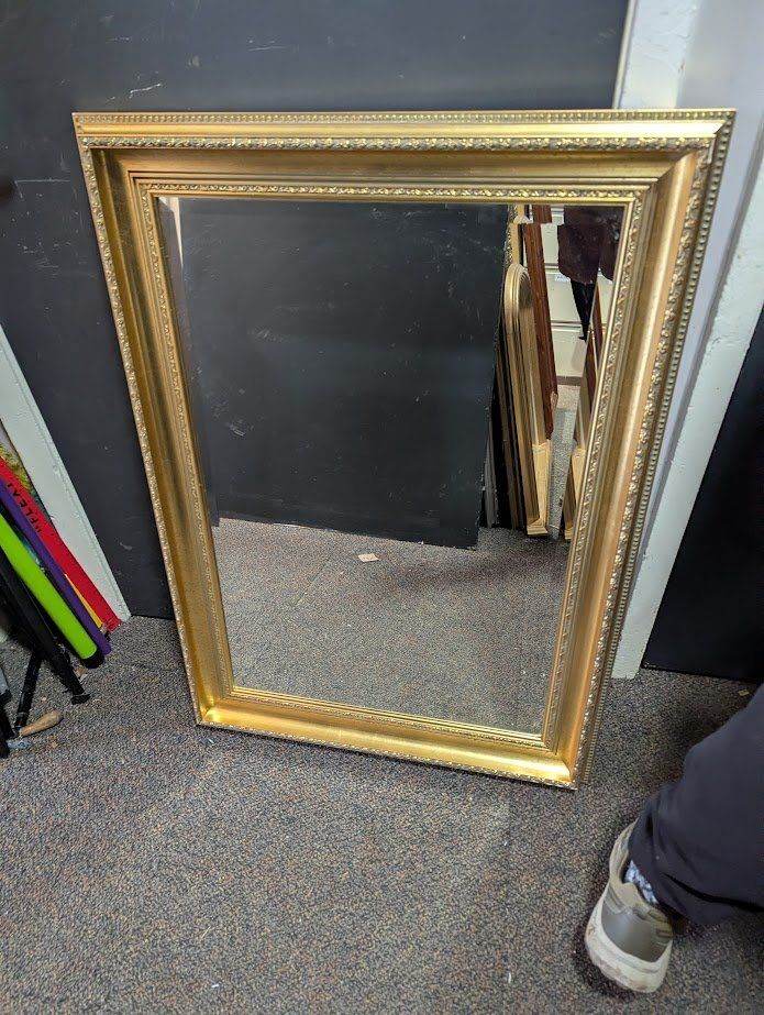 Gold Decorative Bevelled Mirror