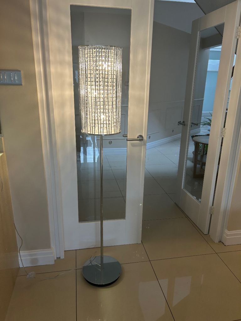John Lewis Emelia Chrome & Crystal Floor Lamp