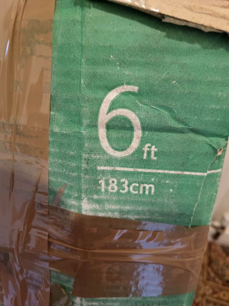 6ft Christmas tree and decorations 