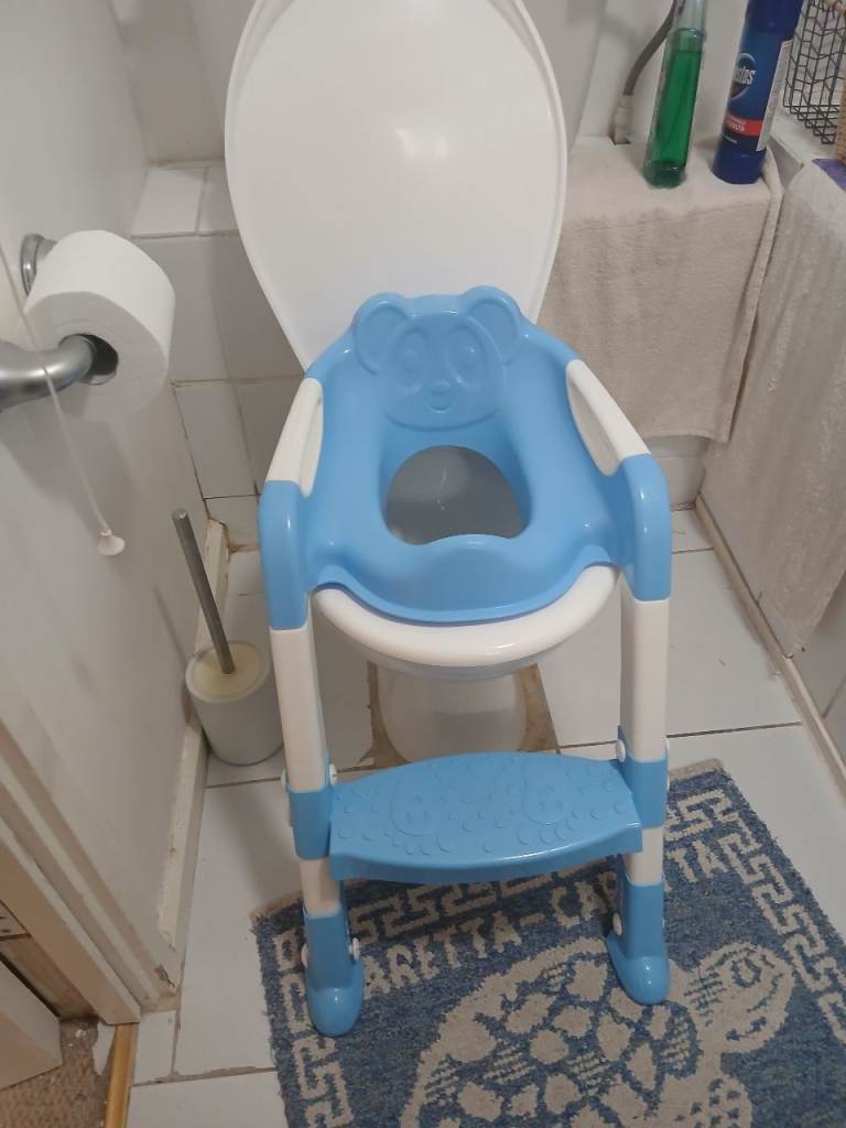 Toddler, kid toilet seat and step, portable, adjustable hight
