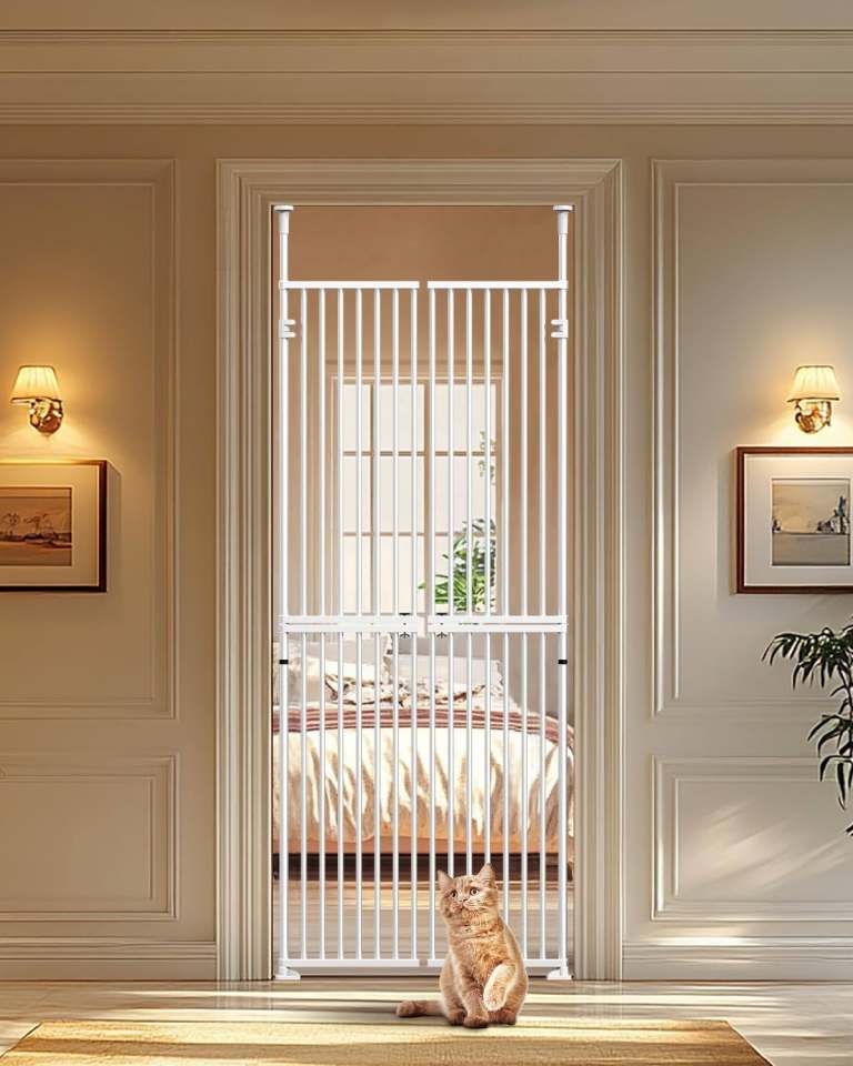 Extra Tall Cat Gate with Adjustable Height