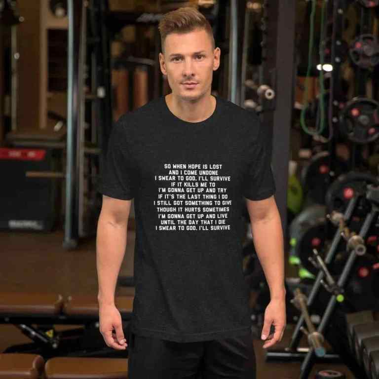 Lewis Capaldi Survive Lyrics Unisex Cotton Music Fan T Shirt
