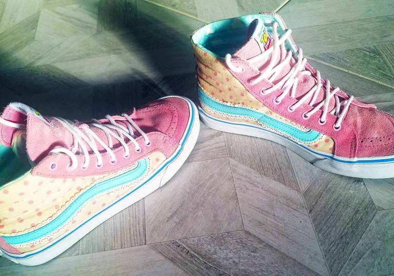 Brand New Rare Limited Edition Vans SK8 Hi Slim-Bo Beep High Tops Trainers Size UK 7