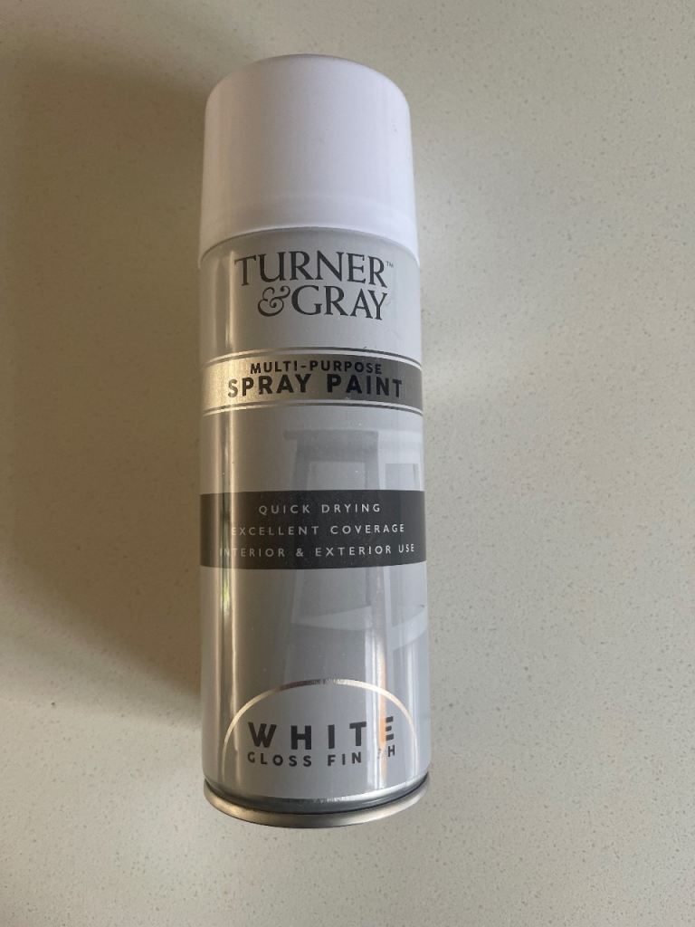Turner & Gray White Gloss Multi-Purpose Spray Paint (400ml) – Brand New